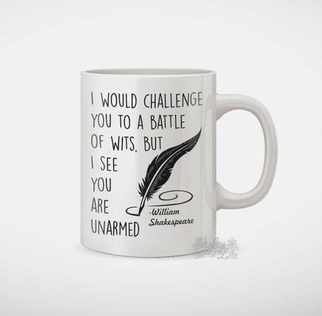 Battle Of Wits Unarmed Writing Writer Coffee Mug