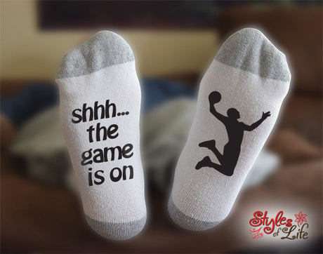 Shhh... The Game Is On Basketball Socks
