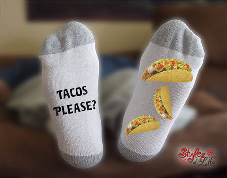 Tacos Please Socks, Taco Lovers Socks, Gift For Him, Gift For Her, Cinco De Mayo