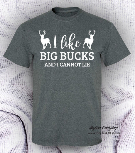 Camping Shirt, Deer Hunting Shirt, I Like Big Bucks Shirt, Deer Hunting, Shotgun Hunting, Whitetail Deer, Deer Antler, Hunters Shirt