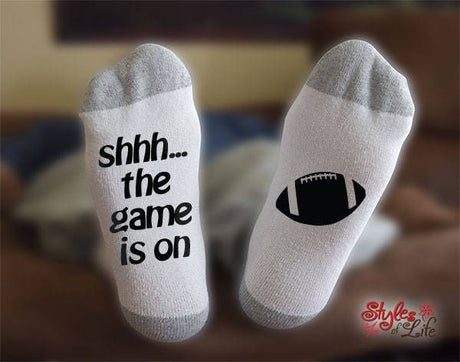 Football Socks, Shhh... The Game Is On, Socks For Men