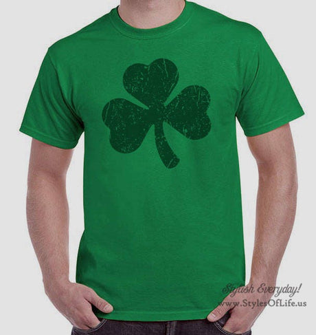 Men's St. Patricks Day Shirt, Shamrock Shirt Grunge, Irish Shirt, Shamrock, Green Shirt, Irish Tee, Funny