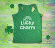 Women's St. Patricks Day Tank Top, Lucky Charm Rainbow, Pot Of Gold, Irish Shirt, Shamrock, Green Shirt, Irish Tee, Funny