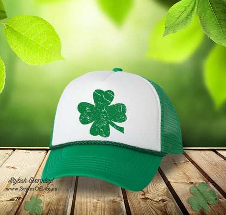 St. Patricks Day Irish Hat, Shamrock Hat, Irish Hat, Shamrock, Green Hat, Irish Cap, Funny Irish Hat, Trucker Hat
