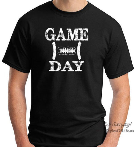 Mens Shirt, Game Day, Football, Grunge, Watching The Game, Game Day 3