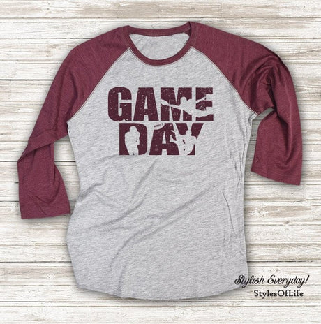 Womens Raglan Shirt, Game Day, Cute Football Shirt, Raglan Tee, Game Day 1