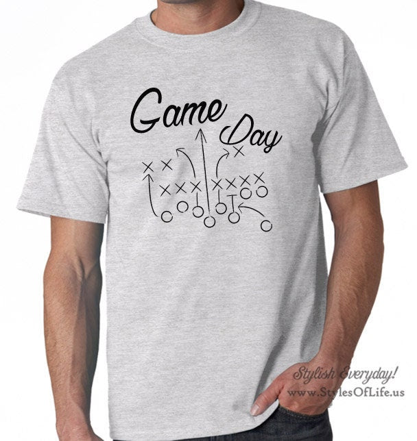 Mens Shirt, Game Day, Football, Silhouettes, Grunge, Watching The Game, Game Day 2