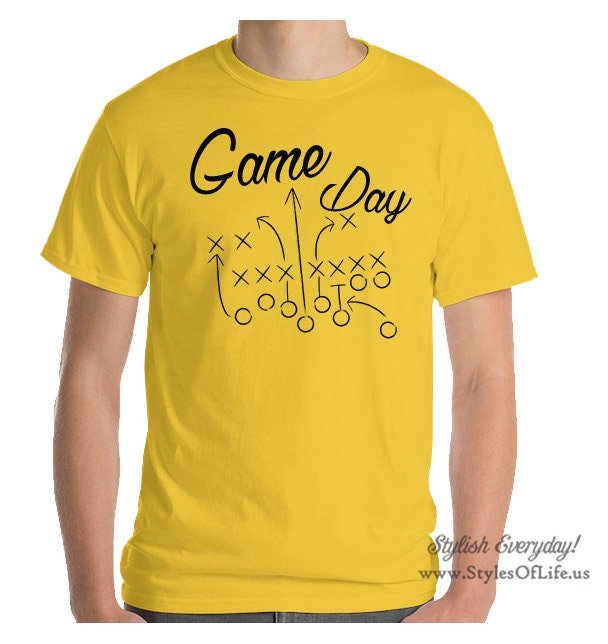 Mens Shirt, Game Day, Football, Silhouettes, Grunge, Watching The Game, Game Day 2