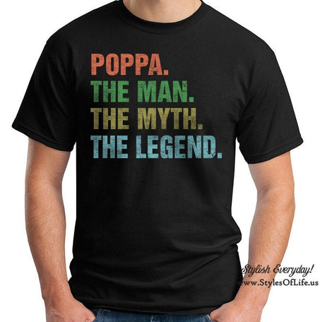 Poppa The Man The Myth The Legend, T-Shirt, Funny Shirt, Gift For Grandpa, Fathers Day Shirt