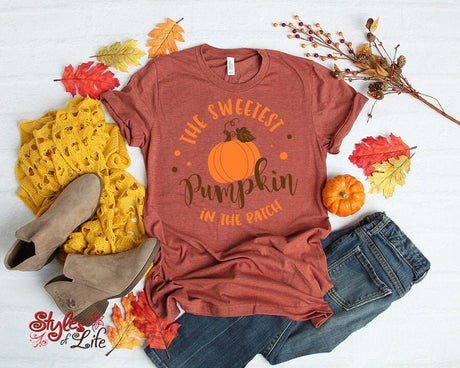 The Sweetest Pumpkin In The Patch, Womens, Ladies, Shirt, Bella Canvas, Fall Collection, Cute Fall, Thanksgiving