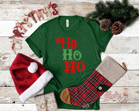 Ho Ho Ho, Merry Chistmas, Womens Christmas Shirt, Ladies, Shirt, Bella Canvas