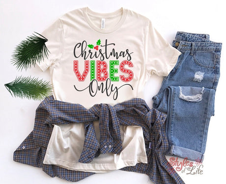 Christmas Vibes Only, Womens Christmas Shirt, Ladies, Shirt, Bella Canvas, Christmas Party