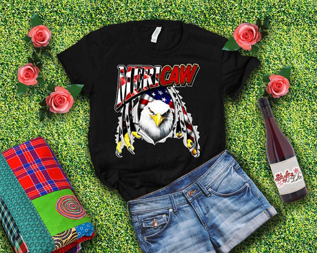 Mericaw Shirt, Meri Caw, America Shirt With Bald Eagle, Fourth Of July, Freedom, American