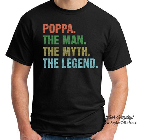 Poppa The Man The Myth The Legend, T-Shirt, Funny Shirt, Gift For Grandpa, Fathers Day Shirt