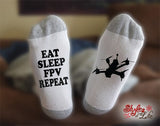 Eat Sleep FPV Repeat Drone Socks, Birthday, Christmas, Gift For Him, Gift For Her
