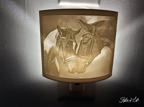 Horses, Lithophane Night Light, Mothers day, Father’s Day, Gift For Him, Gift For Her, Horse Lover