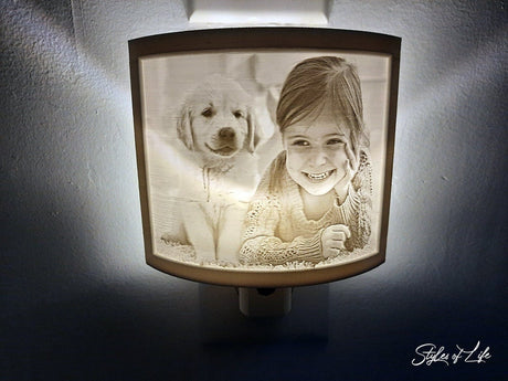 Custom Lithophane Night Light, Upload Your Picture Or Image, Family Photo, Pets, Dogs, Children, Baby, Mother or Fathers Day