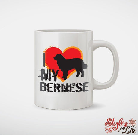 I Love My Bernese Dog Coffee Mug