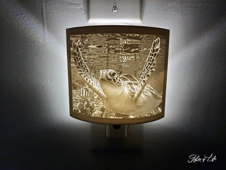 Sea Turtle, Lithophane Night Light, Mothers day, Father’s Day, Ocean Life, Marine,