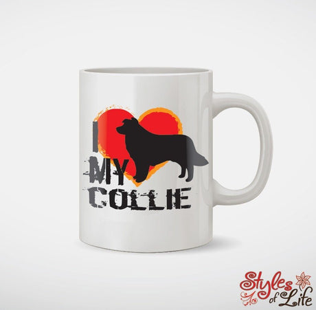 I Love My Collie Dog Coffee Mug