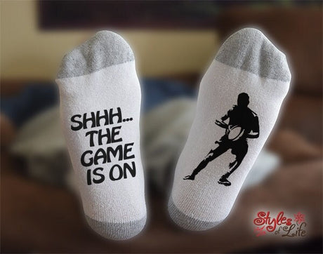 Shhh... The Game Is On Rugby Socks Sporting