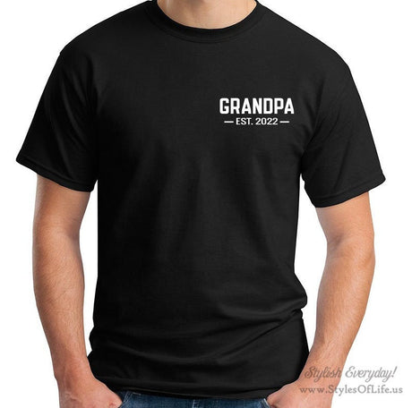 Grandpa 2022 Established Custom Date Shirt, Fathers Day Gift, Gift For Him