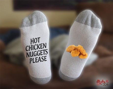 Chicken Nuggets, Hot, Socks, Fathers Day Gift, Gift For Him, Gift for her, mothers day gift, Christmas