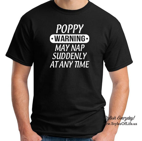Poppy, Warning May Nap Suddenly At Any Time, Gift for Poppy, Gift for him