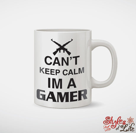 Can't Keep Calm I'm a Gamer Coffee Mug