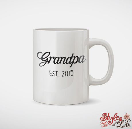 Grandpa Established Custom Coffee Mug