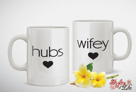 Hubs and Wifey Anniversary Coffee Mug