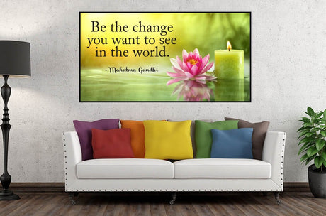 Be The Change You Want To See In The World Wall Quote Decor Wall Words Decal