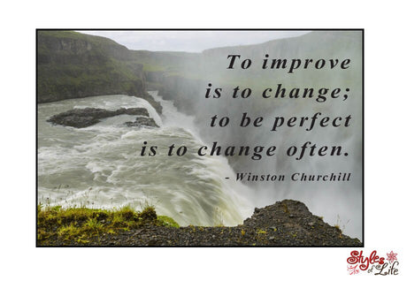 To improve is to change to be perfect is to change often Wall Quote Decor Wall Words Decal