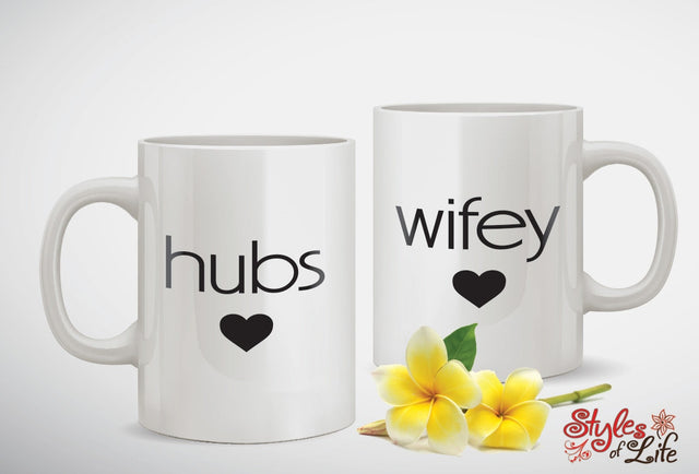 Hubs and Wifey Anniversary Coffee Mug