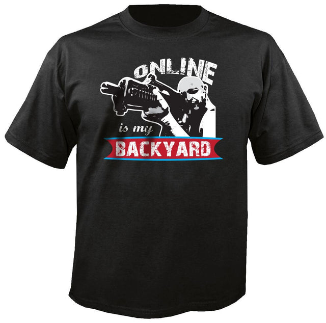 Gaming Shirt, Online Is My Backyard, First Person Shooter, Gun Shirt, Playstation, Nintendo, PC, Xbox